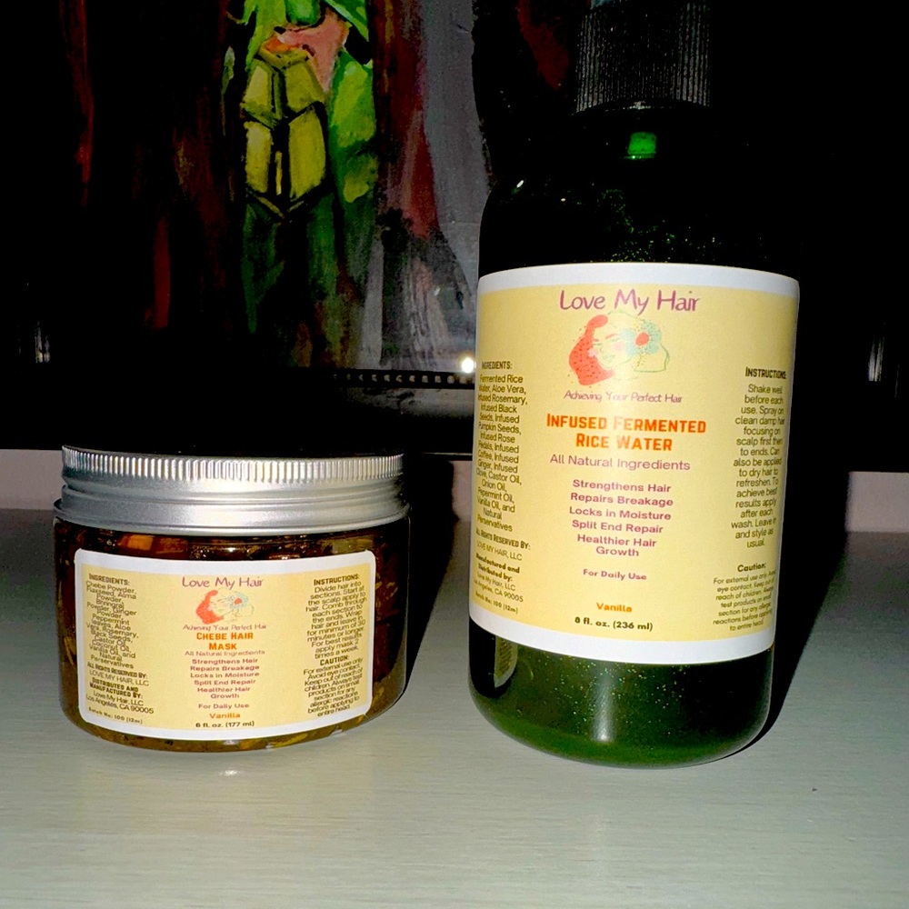 COPY - COPY - Chebe/Rosemary Hair Mask & Infused Fermented Rice Water